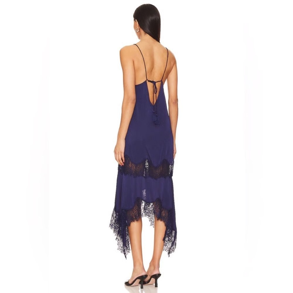 NWOT Free People x Revolve Sunsetter Maxi Slip Dress Midnight Rain Size Medium - Picture 2 of 6
